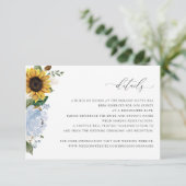 ひまわりダスティブルーフローラ結婚ズ詳細カード 招待状 (スタンド正面)