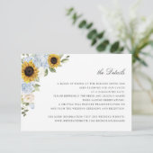 ひまわりダスティブルーフローラ結婚ズ詳細カード 招待状 (スタンド正面)
