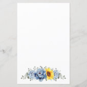 ひまわりダスティブルー石板ブライダルシャワービンゴ (裏面)