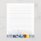 ひまわりダスティブルー石板ブライダルシャワーレシピ (裏面)