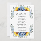 ひまわりダスティブルー石板牡丹シーティングチャート 招待状 (正面)