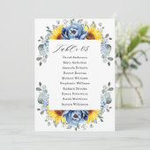 ひまわりダスティブルー石板牡丹シーティングチャート 招待状 (スタンド正面)