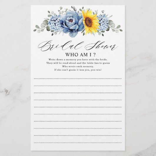 ひまわりダスティブルー石板牡丹Who Am I Game (正面)