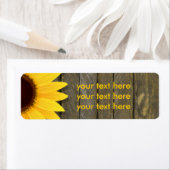 ひまわりダークウッド素朴カントリー住所 シール (インサイチュ)