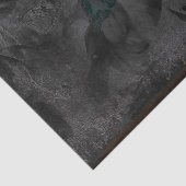 ひまわりダークグレーティール（緑がかった色）ヴィンテージアンティークテクスチャ 薄葉紙 (詳細)