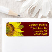 ひまわりダークレッドスキニー差出人住所 ラベル (インサイチュ)