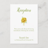 ひまわりチャームウェディングレセプション エンクロージャーカード (正面)