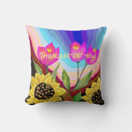 ひまわりチューリップ考える&ラブズオブユー クッション