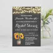 ひまわりチョークボードの結婚前お披露目招待状 招待状 (スタンド正面)