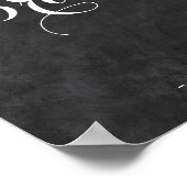 ひまわりチョークボード秋ブライダルシャワー ポスター (角)