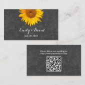 ひまわりチョーク結婚ボードのWebサイト挿入 エンクロージャーカード (正面/裏面)