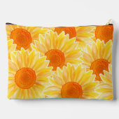 ひまわりティール（緑がかった色） アクセサリーポーチ (裏面)