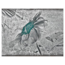 ひまわりティール（緑がかった色）グレーヴィンテージアンティークテクスチャ