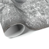 ひまわりティール(緑がかった色)グレーヴィンテージアンティークテクスチャ ラッピングペーパー (ロールコーナー)