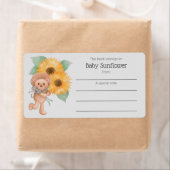 ひまわりテディベアの本は蔵書票 ラベル (インサイチュ)