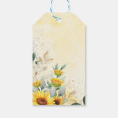 ひまわりテディベア夏の緑のリースの好意 ギフトタグ (裏面)