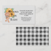 ひまわりテディベア赤ちゃんシャワー予約リクエスト エンクロージャーカード (正面/裏面)