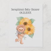 ひまわりテディ赤ちゃんシャワー予測とアドバイス (裏面)