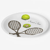 ひまわりテニス紙プレート ペーパープレート (アングル)