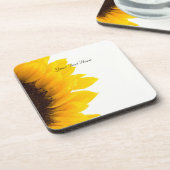 ひまわりテンプレート、パーソナライズ コースター (左側)