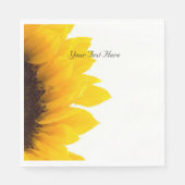 ひまわりテンプレート、パーソナライズ スタンダードランチョンナプキン (正面)