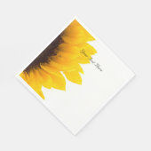 ひまわりテンプレート、パーソナライズ スタンダードランチョンナプキン (角)
