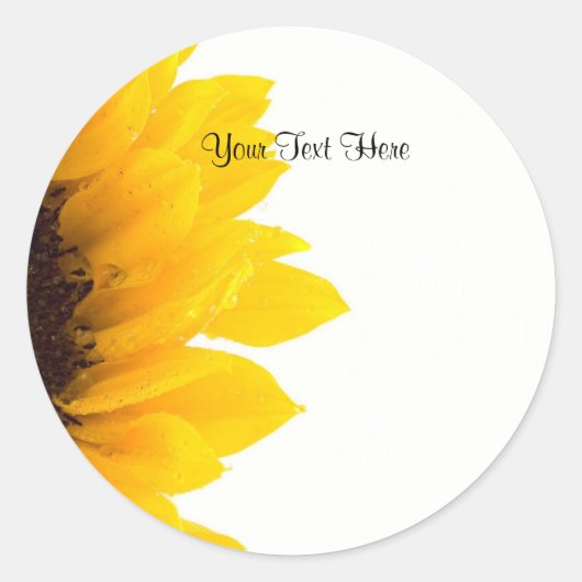 ひまわりテンプレート ラウンドシール (正面)