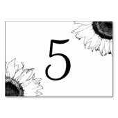 ひまわりテーブル番号(白黒) テーブルナンバー (正面)