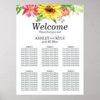 ひまわりテーブル配置 ポスター