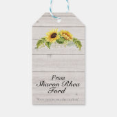 ひまわりテーマギフトラベル ギフトタグ (裏面)