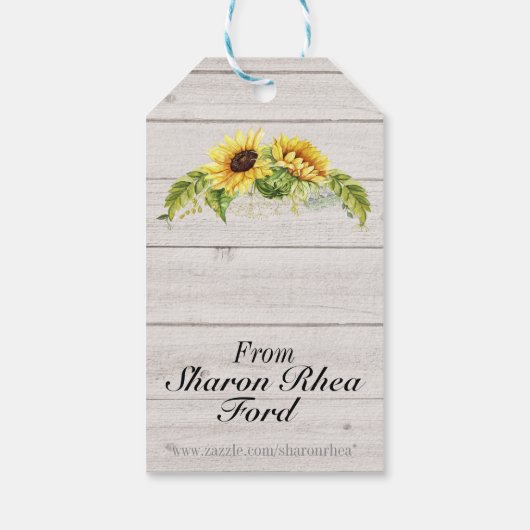 ひまわりテーマギフトラベル ギフトタグ (裏面)