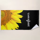 ひまわりテーマブライトビーチタオル ビーチタオル (正面)