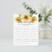 ひまわりテーマベビー名シャワーゲーム (スタンド正面)