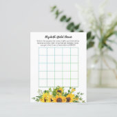 ひまわりテーマ結婚のブライダルシャワーゲームビンゴ (スタンド正面)