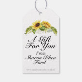 ひまわりテーマ ギフトタグ (裏面)