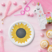 ひまわりディスコボールレトロパーティービーブ ペーパープレート (パーティー)