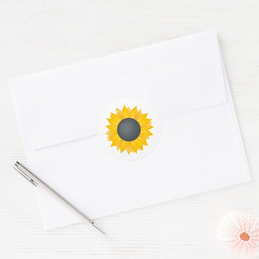 ひまわりディスコボールレトロパーティービーブ ラウンドシール