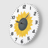 ひまわりディスコボールレトロパーティービーブ ラージ壁時計 (傾斜)