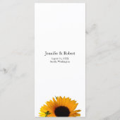 ひまわりディナーパーティー メニュー (裏面)