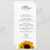 ひまわりディナーパーティー メニュー (正面/裏面)