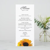 ひまわりディナーパーティー メニュー (スタンド正面)