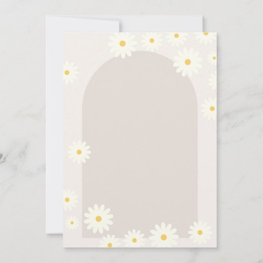 ひまわりデイジーベビーイン開花ベビーシャワー 招待状 (裏面)