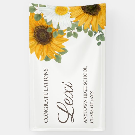 ひまわりデイジー卒業党祝賀会 横断幕 (縦)