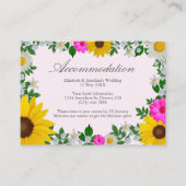 ひまわりデイジー結婚フローラズアコモデーション エンクロージャーカード (正面)