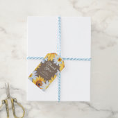 ひまわりデイジー赤ちゃんシャワーありがとう ギフトタグ (より糸付き)