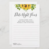 ひまわりデイトナイトアイディアカード (正面/裏面)