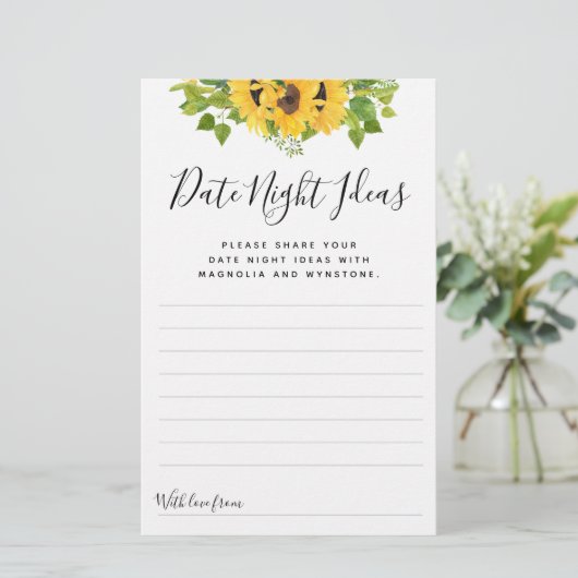 ひまわりデイトナイトアイディアカード (スタンド正面)