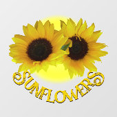 ひまわりデカールひまわりカスタマイズ窓が引っかかる ウィンドウサイン (シート)