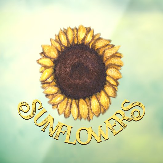 ひまわりデカールひまわりカスタマイズ窓が引っかかる ウィンドウサイン (シート3)