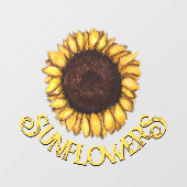 ひまわりデカールひまわりカスタマイズ窓が引っかかる ウィンドウサイン (シート)